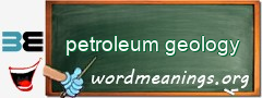 WordMeaning blackboard for petroleum geology